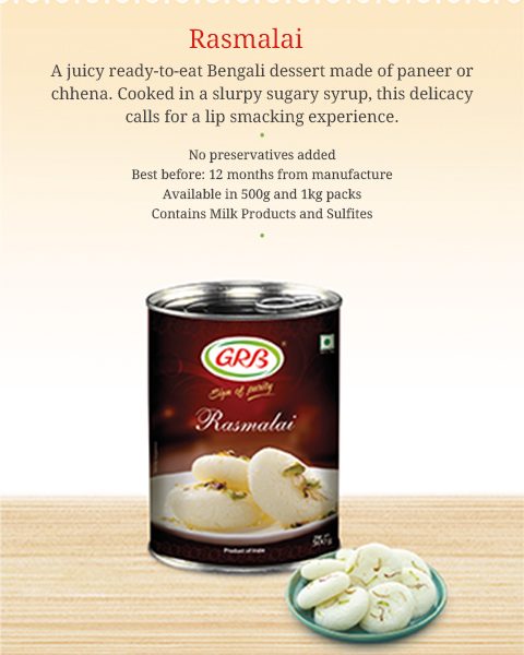 GRB RASMALAI PATTY 500GM